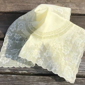 Wedding Hankie with Sea Glass